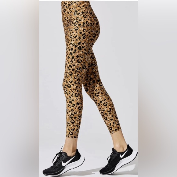 Carbon38 Pants - CARBON38 Layered Leopard Gold Metallic Legging Small NWT